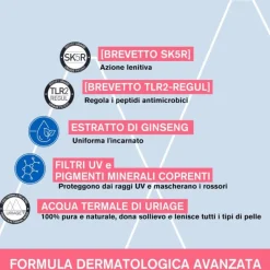 Uriage Roseliane Cc Cream Spf 30 per Protezione Solare, Idratazione e Uniformità 40ml