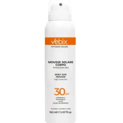 Vebix Phytamin Solare Mousse Solare Corpo Resistente all'Acqua SPF30 150ml