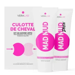Veralab Kit Culotte de Cheval Fanghi Drenanti Anticellulite 2 Pezzi