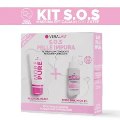 Veralab Kit S.O.S Pelle Impura Detergente More Pure 50 ml + Siero Acido Shikimico 30 ml