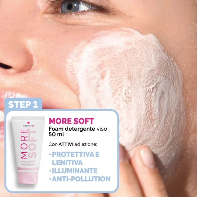Veralab Kit S.O.S Pelle Sensibile Detergente More Soft 50 ml + Crema Viso Sensiblue Face Cream 50 ml