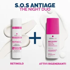 Veralab S.O.S Antiage The Night Duo Siero Viso Ultra Retinol 30 ml + Siero Viso Recovery Glow 30 ml