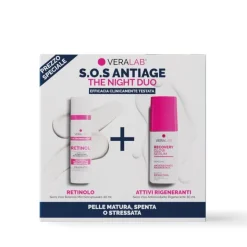 Veralab S.O.S Antiage The Night Duo Siero Viso Ultra Retinol 30 ml + Siero Viso Recovery Glow 30 ml