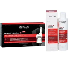 Vichy Dercos Aminexil Intensive 5 21 Fiale Uomo da 6ml & Vichy Dercos Shampoo Energy+ 200 ml