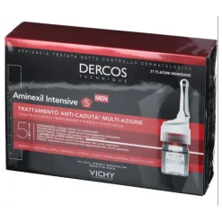 Vichy Dercos Aminexil Intensive 5 Rimedio per Capelli per Uomo 21 Fiale