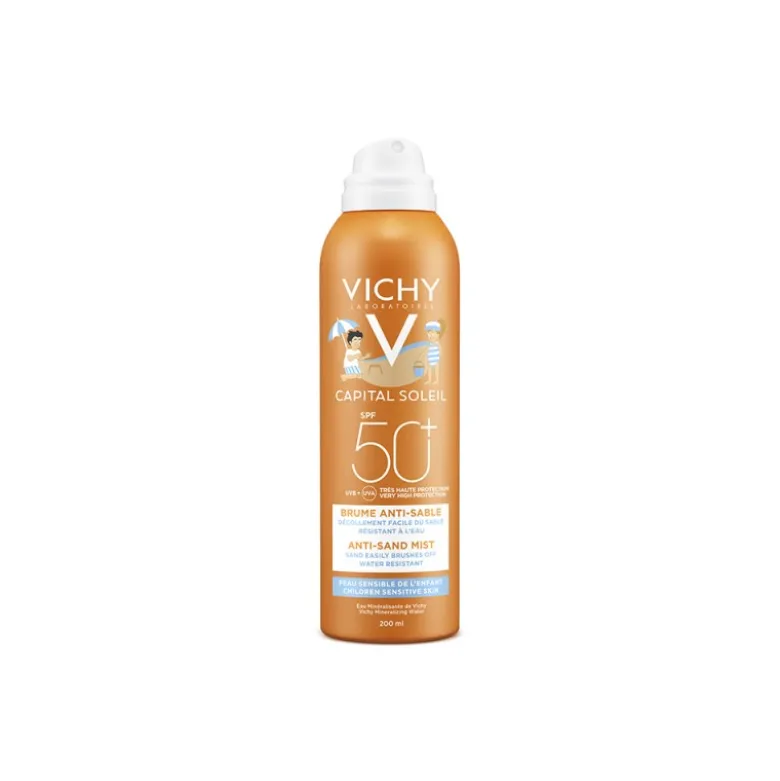 Vichy Ideal Soleil Spray Solare Anti-Sabbia Per Bambini 50+ 200ml