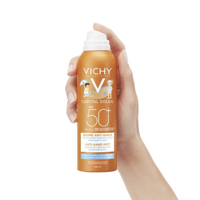 Vichy Ideal Soleil Spray Solare Anti-Sabbia Per Bambini 50+ 200ml