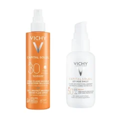 Vichy Virtual Bundle Cell Protect Spray SPF30 200 ml & Fluido UV Age Daily SPF50 40 ml