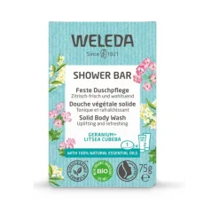 Weleda Shower Bar Saponetta Bagno Doccia Al Geranio e Litsea Cubeba 75g